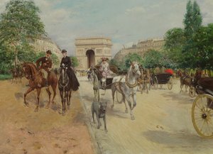 Cavalieri e carrozze sull