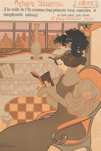 Auguri di Capodanno per il 1897 da Octave Uzanne, 1896 da Georges de Feure