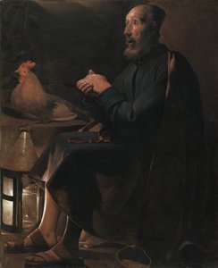 Francese: Les larmes de Saint-Pierre Saint Peter Repentant da Georges de La Tour