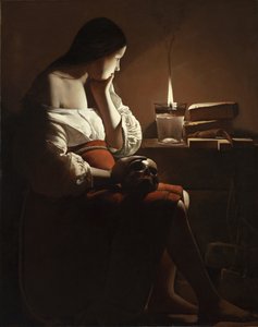 Georges de La Tour - La Maddalena con la fiamma fumante, 1635-37 ca. da Georges de La Tour