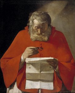 San Girolamo che legge una lettera, ca. 1628-1629 da Georges de La Tour