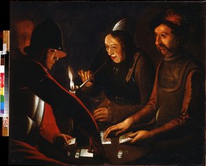 Soldati che giocano a carte
