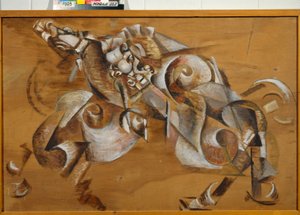Leone che attacca un cavallo