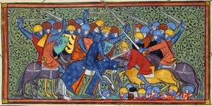 Carlo Martello alla battaglia di Tours, Grandi Cronache di Francia (27686528435)