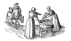 Bancarella di pesce in un mercato, 1572