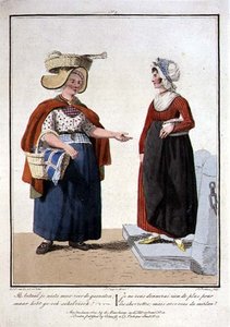Venditori di pesce, inciso da L. Portman da Georgius Jacobus Johannes van (after) Os