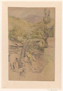 Paesaggio montano con mulino ad acqua da Gerard Bilders