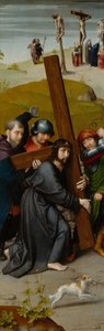 Cristo che Porta la Croce, con la Crocifissione, c.1510 da Gerard David