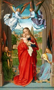 Vergine e Bambino con quattro angeli da Gerard David