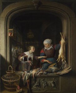 Un negozio di pollame, c. 1670 da Gerrit Dou