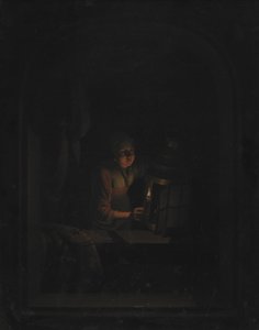 Ragazza con una Candela da Gerrit Dou