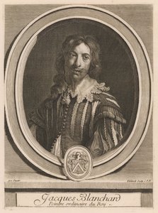 Jacques Blanchard, dal libro Les hommes illustres ..., vol. II, di Charles Perrault da Gérard Edelinck