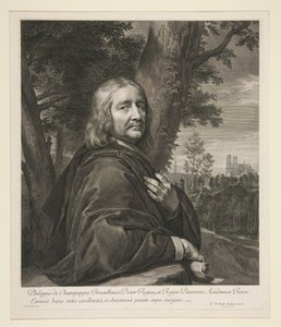 Philippe de Champaigne in piedi in un paesaggio da Gérard Edelinck