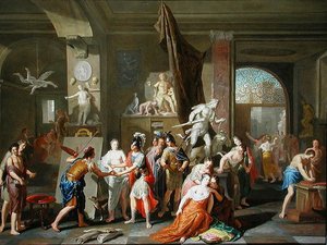 Apelle dipinge Campaspe da Gerard Hoet