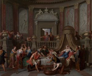 Il Banchetto di Cleopatra, c.1700 da Gerard Hoet