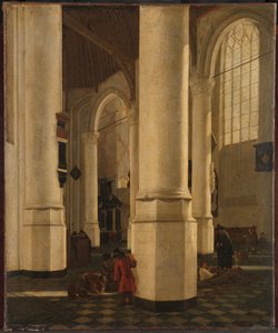 Interno della Oude Kerk a Delft, con la tomba del vice ammiraglio Pieter Pietersz Heijn da Gerard Houckgeest (attributed to)