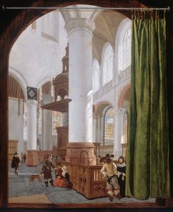 Olandese: Interieur van de Oude Kerk in Delft, 1654 Interno della vecchia chiesa di Delft