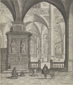 Interno di chiesa da Gerard Houckgeest