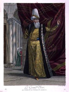 Il Gran Visir, in abiti cerimoniali e turbante da Gerard Jean Baptiste Scotin