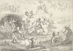Mercurio consegna Bacco alle ninfe (La vita dei Baccanti) da Gerard Melder