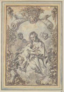 Madonna in cornice ornamentale da Gerard Seghers