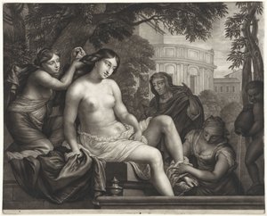 Betsabea riceve il messaggio di Davide da Gerard Valck