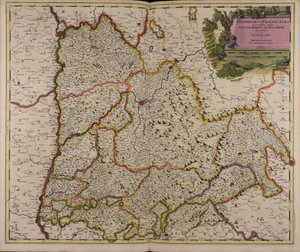 Delphinatus praefectura quae Gallis audit governo di Daufhiné bipartitus in superiorem et inferiorem da Gerard Valck