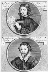 Thomas Tallis (c.1505-85) e William Byrd (1543-1623) inciso da Niccolo Francesco Haym