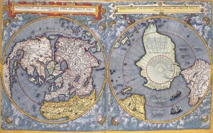 Poli Nord e Sud, 1593 da Gerard de Jode