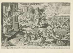 Padre Tempo tra persone pigre da Gerard de Jode