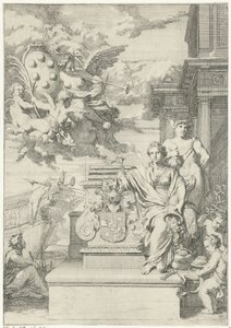 Allegoria del commercio e dello stemma della famiglia Medici da Gerard de Lairesse