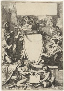 Cartiglio circondato da figure allegoriche da Gerard de Lairesse