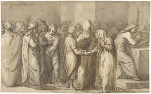 La benedizione nuziale della Vergine Maria da Gerard ter Borch