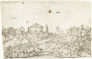 Veduta di San Stefano Rotondo, Roma, da nord