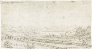 Paesaggio con il Ponte Milvio, fuori Roma da Gerard ter Borch