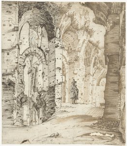 Rovine delle strutture del palazzo di Settimio Severo, Roma da Gerard ter Borch