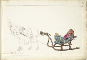 Cavallo e slitta da Gerard ter Borch (II) (signed by artist)