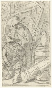 Tre uomini in un campo militare da Gerard ter Borch (II)