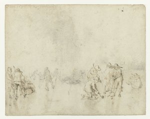 Paesaggio invernale con giocatori di golf da Gerard ter Borch (II)