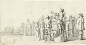 Banditore in una piazza del mercato da Gerard ter Borch (II)