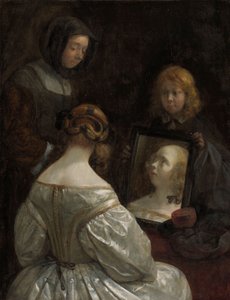 Donna allo specchio da Gerard ter Borch