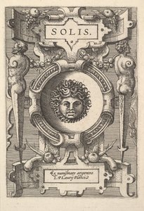 Busto di Sol circondato da ornamenti, dalla serie 