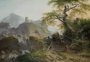 Paesaggio montuoso vicino a Düsseldorf da Gerard van Nijmegen