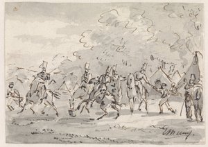 Cavalleria presso un accampamento da Gerardus Emaus de Micault