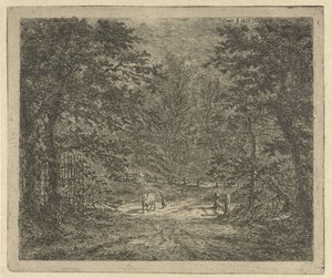 Pastorella con mucca nel bosco (La mucca nel bosco di Bentheim)