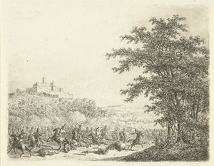 Battaglia di cavalieri presso il forte Königstein da Gerardus Emaus de Micault