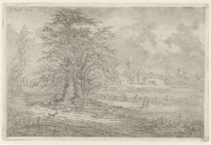 Pastore presso un campo di grano da Gerardus Emaus de Micault