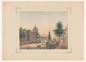 Veduta della Oude Vest a Leiden da Gerardus Johannes Bos