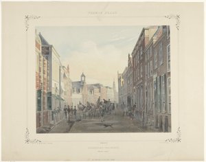 Società studentesca in Breedestraat a Leida da Gerardus Johannes Bos