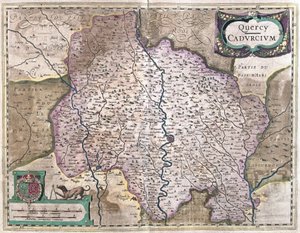 Cahors, Francia (incisione) da Gerardus Mercator